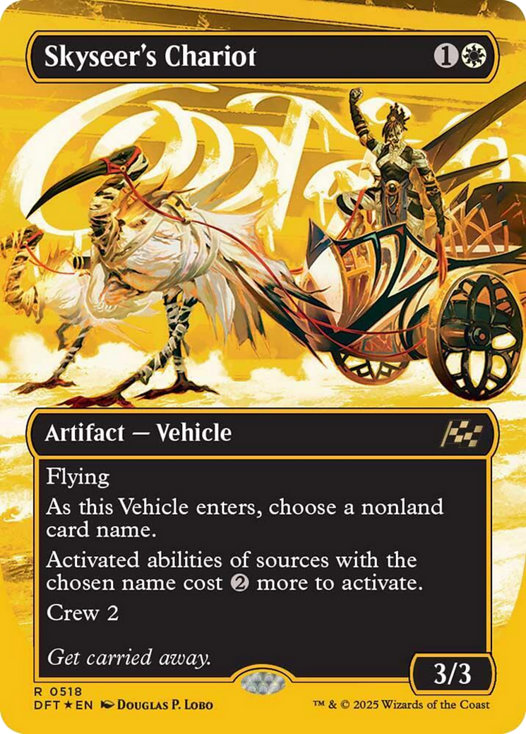 Skyseer's Chariot (Borderless) (First-Place Foil) [Aetherdrift] | PLUS EV GAMES 