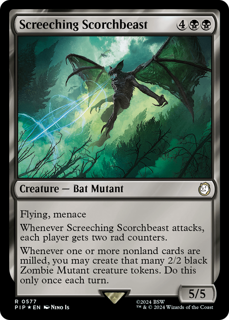 Screeching Scorchbeast (Surge Foil) [Fallout] | PLUS EV GAMES 