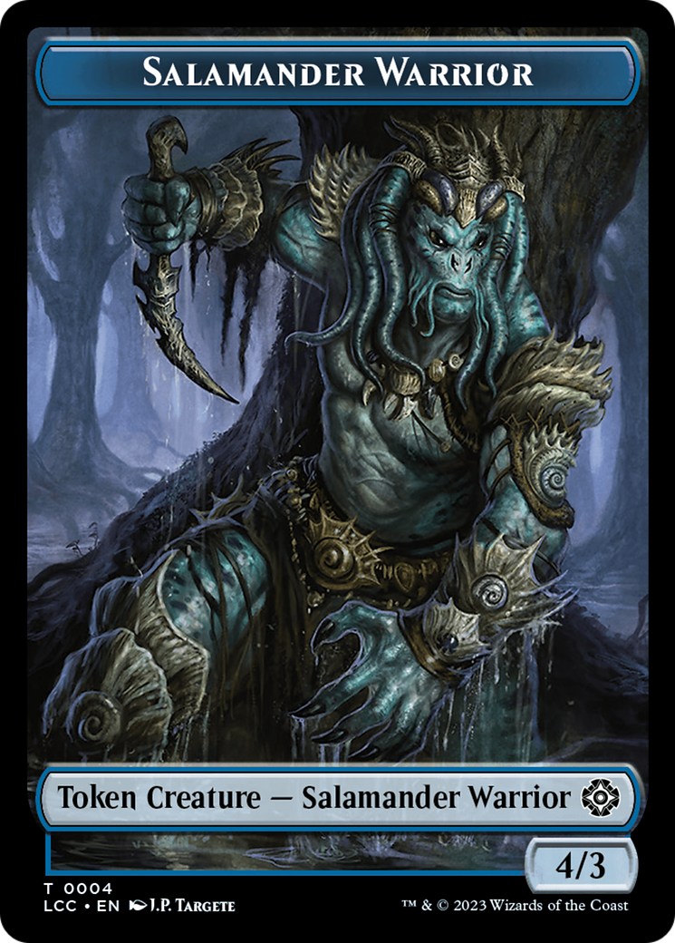 Salamander Warrior // Shapeshifter Double-Sided Token [The Lost Caverns of Ixalan Commander Tokens] | PLUS EV GAMES 