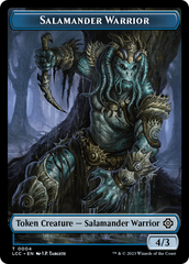 Salamander Warrior // Treasure Double-Sided Token [The Lost Caverns of Ixalan Commander Tokens] | PLUS EV GAMES 