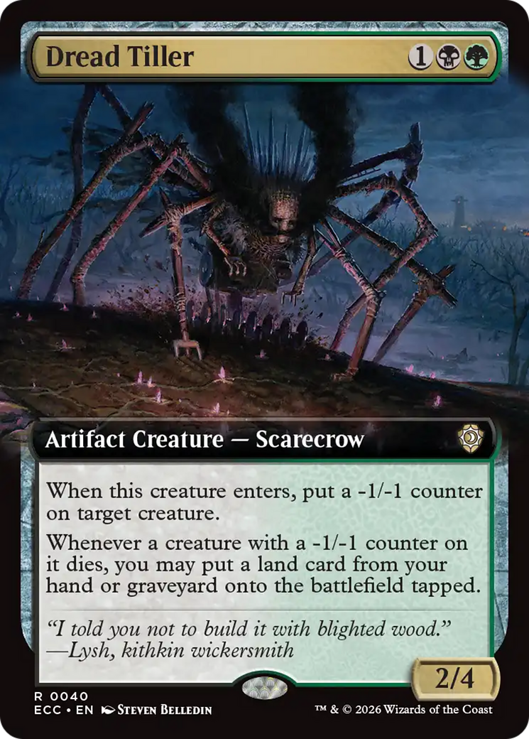 Dread Tiller (Extended Art) [Lorwyn Eclipsed Commander] | PLUS EV GAMES 