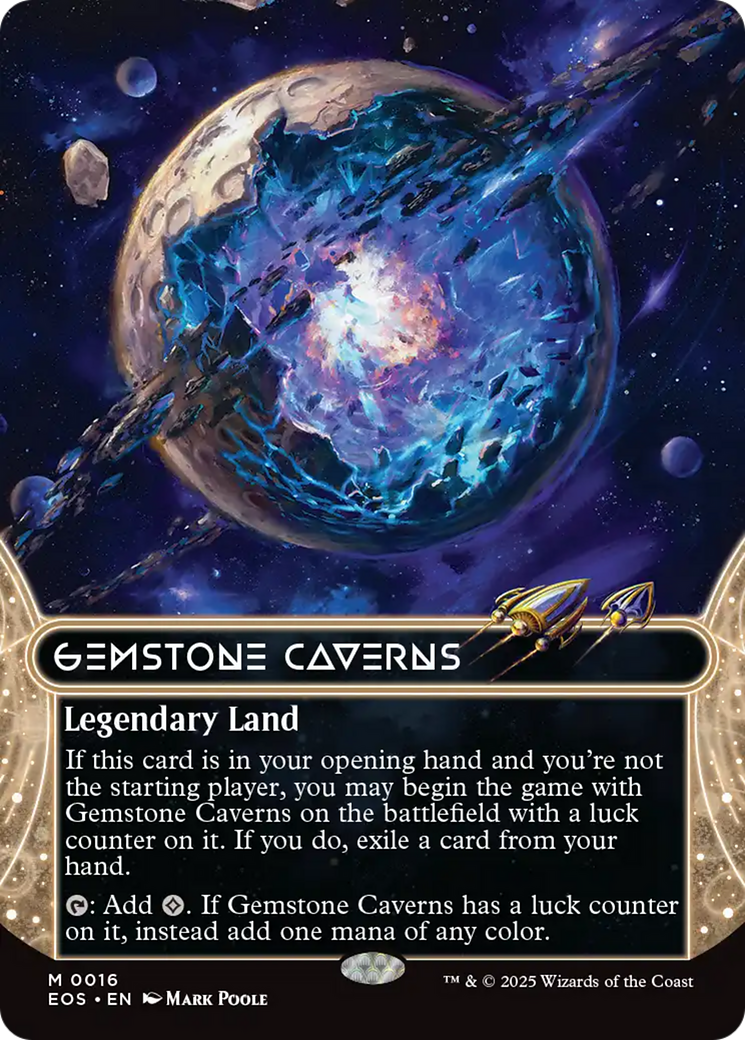 Gemstone Caverns (0016) (Borderless) [Edge of Eternities: Stellar Sights] | PLUS EV GAMES 