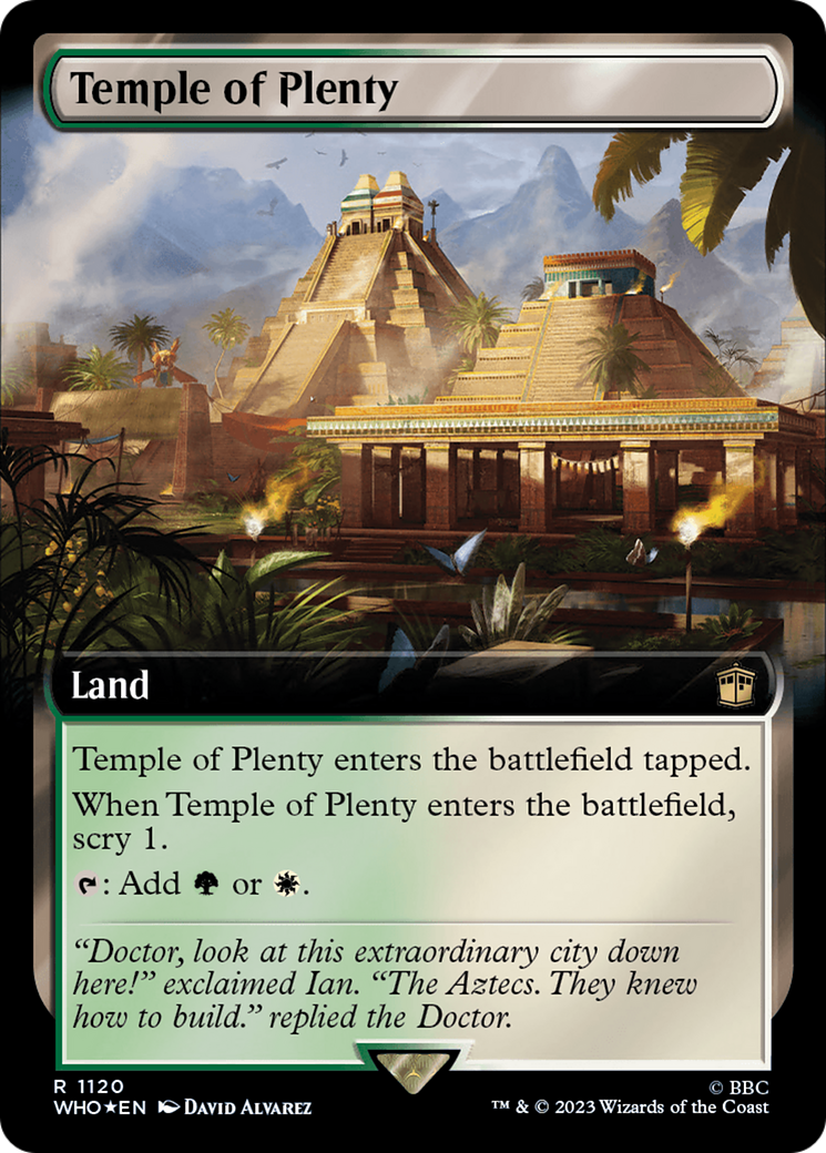 Temple of Plenty (Extended Art) (Surge Foil) [Doctor Who] | PLUS EV GAMES 