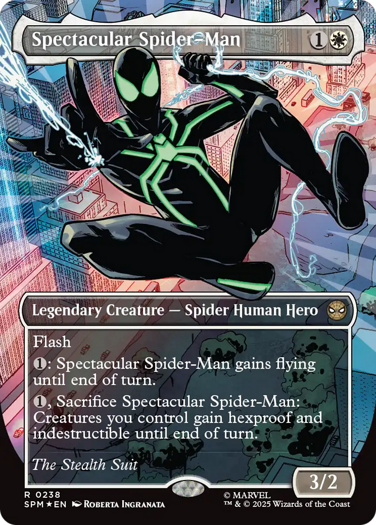 Spectacular Spider-Man (0238) (Borderless) (Textured Foil) [Marvel's Spider-Man] | PLUS EV GAMES 