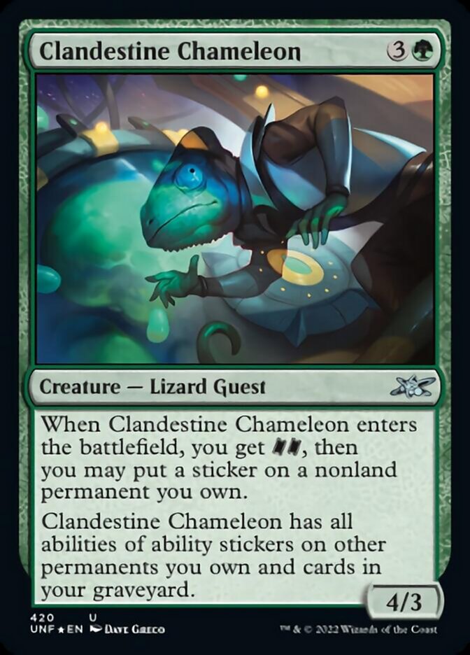 Clandestine Chameleon (Galaxy Foil) [Unfinity] | PLUS EV GAMES 