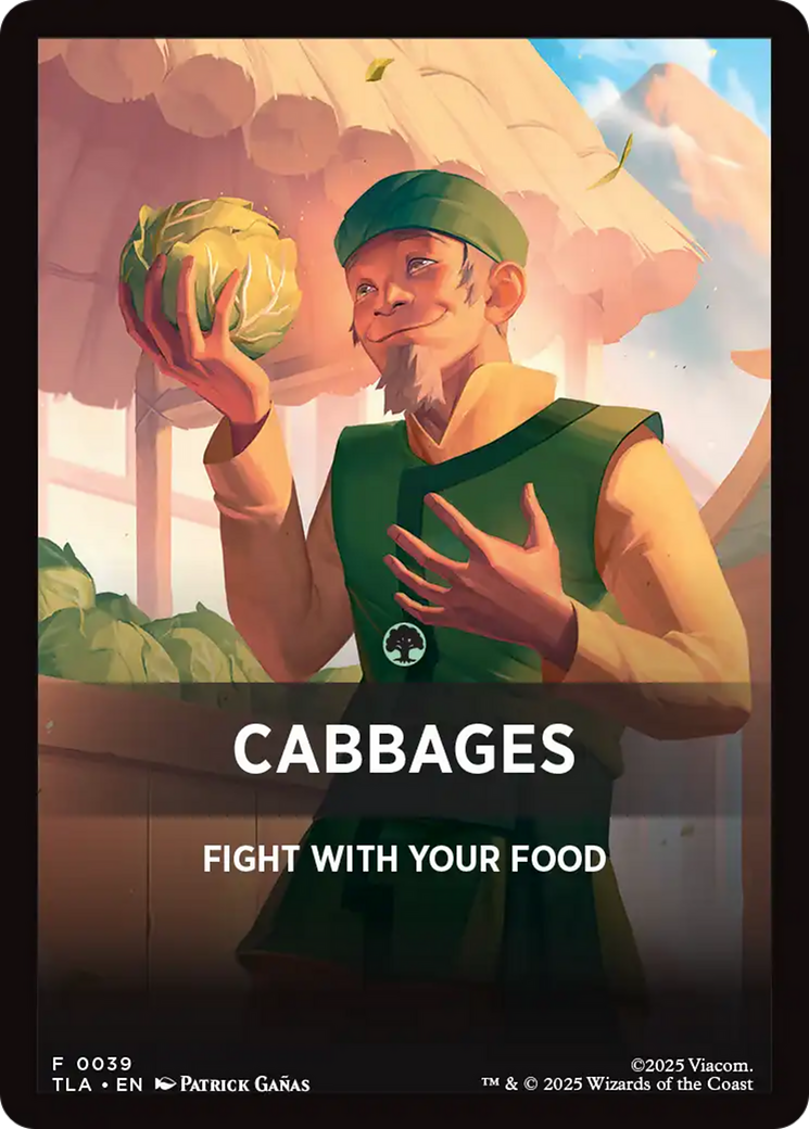 Cabbages Theme Card [Avatar: The Last Airbender Tokens] | PLUS EV GAMES 