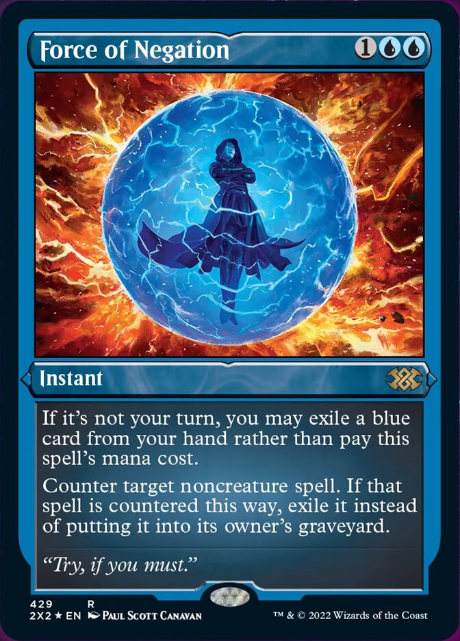 Force of Negation (Foil Etched) [Double Masters 2022] | PLUS EV GAMES 