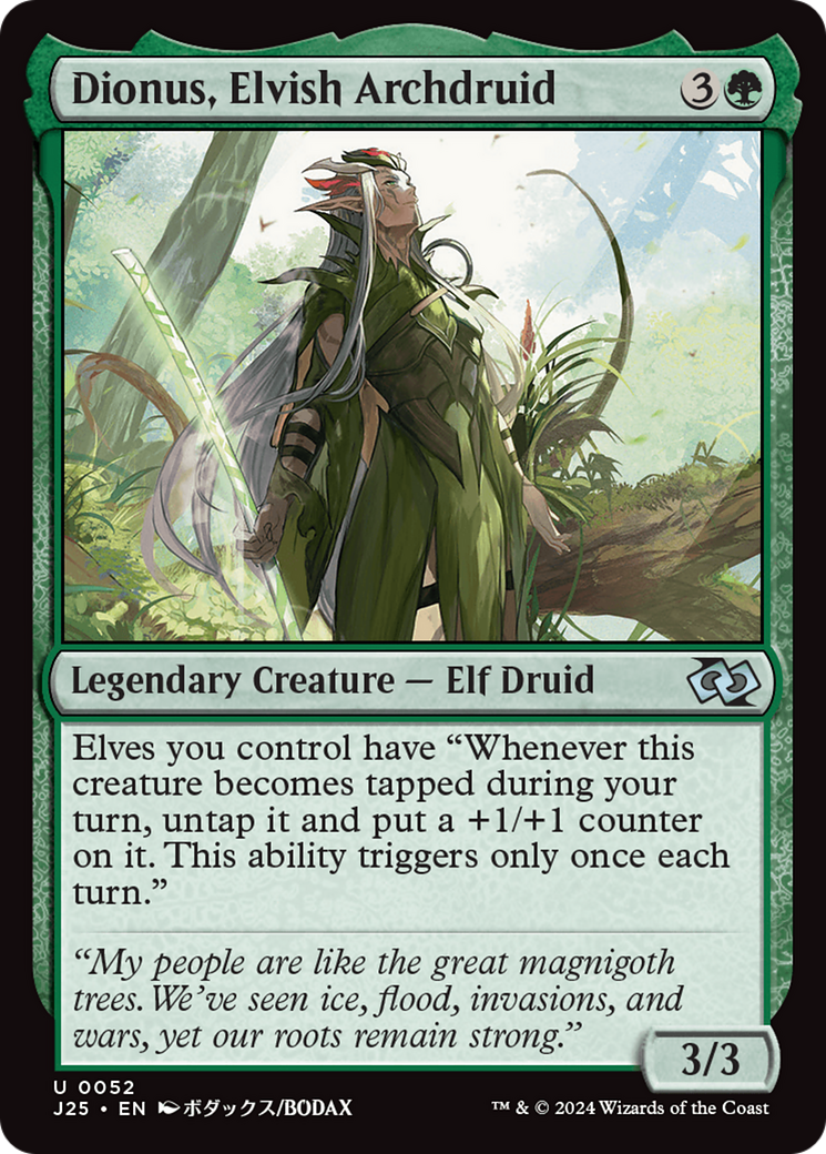 Dionus, Elvish Archdruid (Anime) [Foundations Jumpstart] | PLUS EV GAMES 