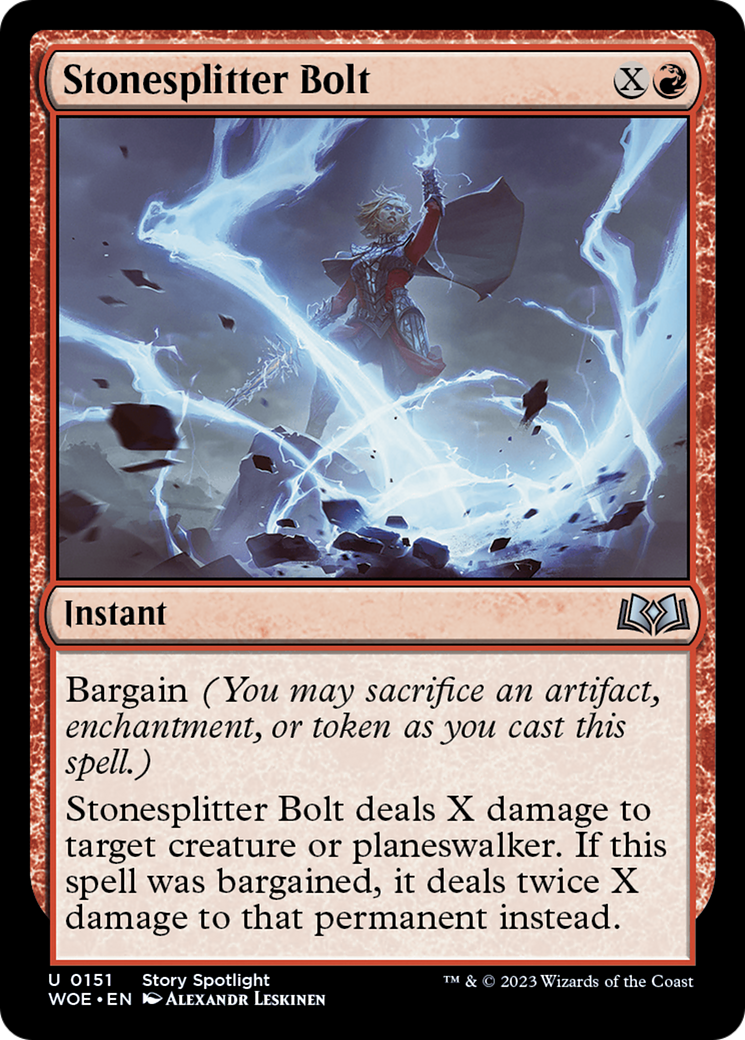 Stonesplitter Bolt [Wilds of Eldraine] | PLUS EV GAMES 