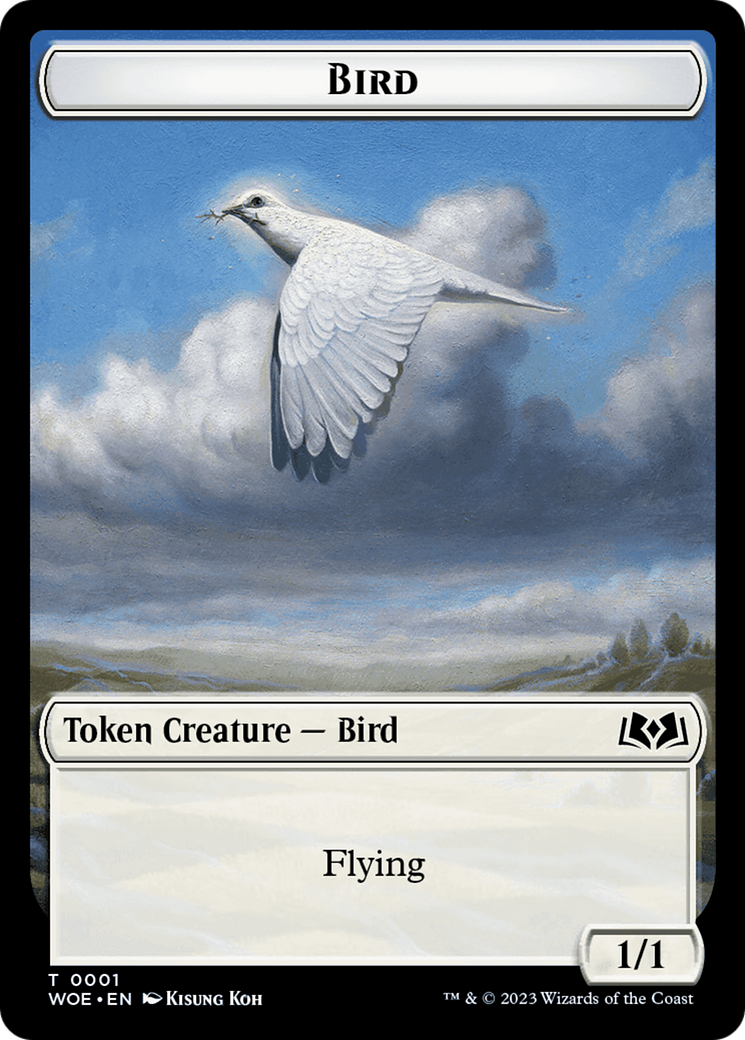 Bird // Food (0011) Double-Sided Token [Wilds of Eldraine Tokens] | PLUS EV GAMES 