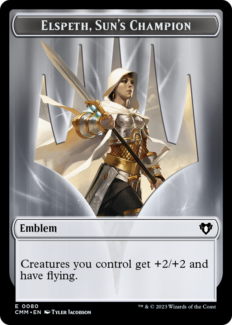 Elspeth, Sun's Champion Emblem // Copy (55) Double-Sided Token [Commander Masters Tokens] | PLUS EV GAMES 