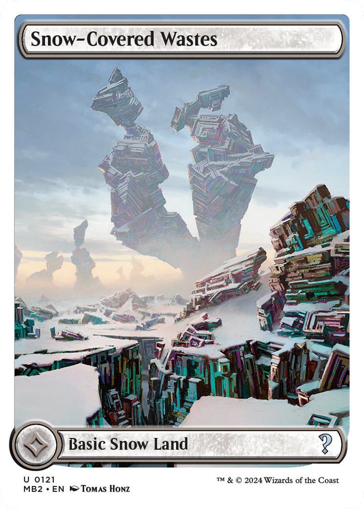 Snow-Covered Wastes (White Border) [Mystery Booster 2] | PLUS EV GAMES 