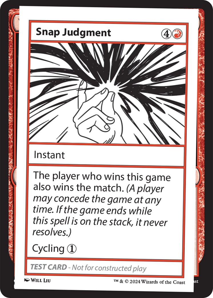 Snap Judgment [Mystery Booster 2 Playtest Cards] | PLUS EV GAMES 