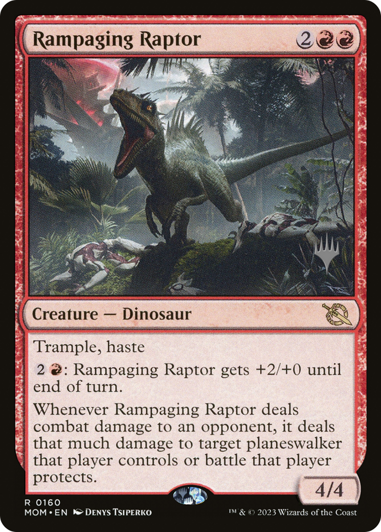 Rampaging Raptor (Promo Pack) [March of the Machine Promos] | PLUS EV GAMES 