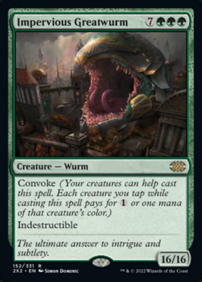 Impervious Greatwurm [Double Masters 2022] | PLUS EV GAMES 