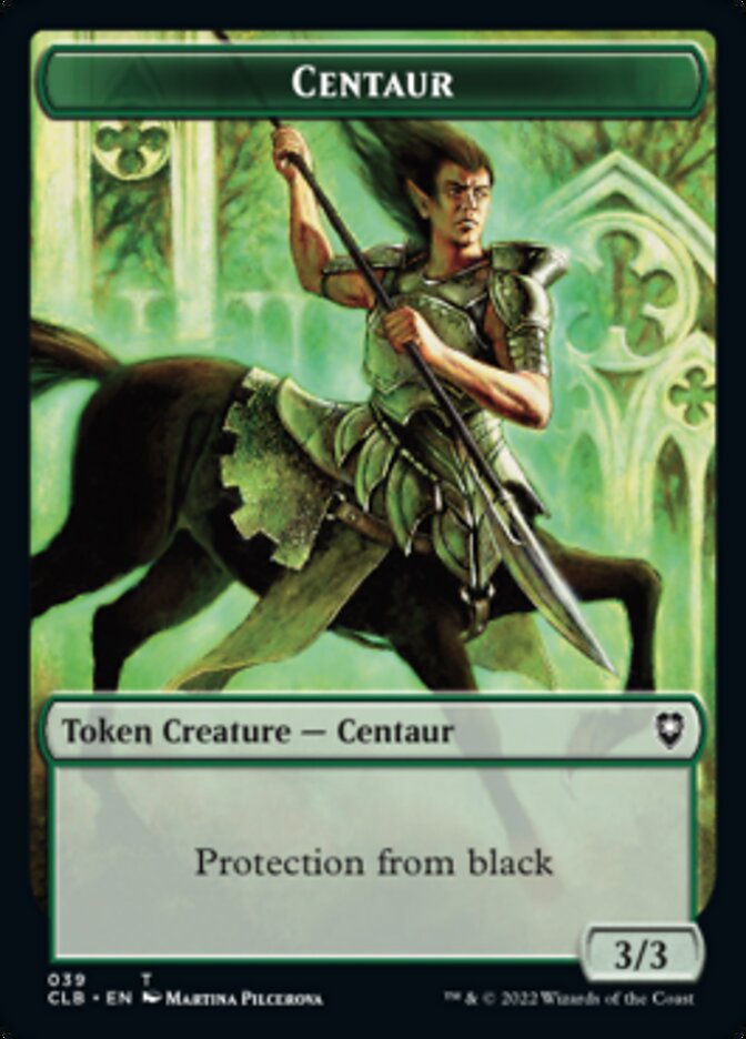 Horror // Centaur Double-Sided Token [Commander Legends: Battle for Baldur's Gate Tokens] | PLUS EV GAMES 