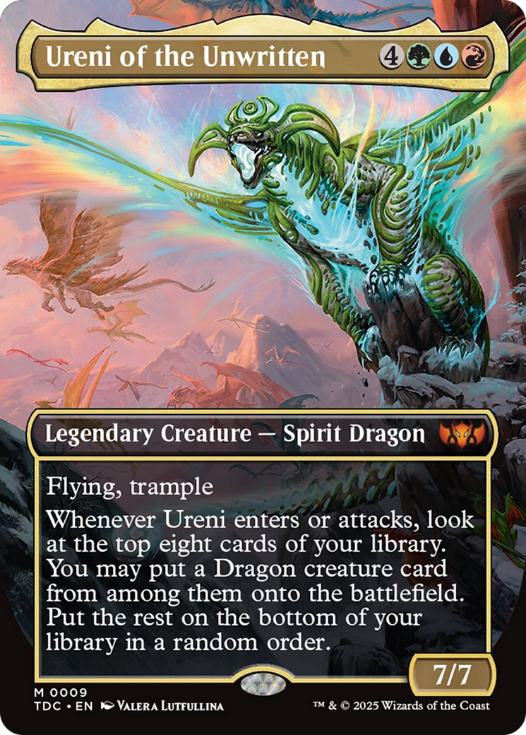 Ureni of the Unwritten (Borderless) [Tarkir: Dragonstorm Commander] | PLUS EV GAMES 