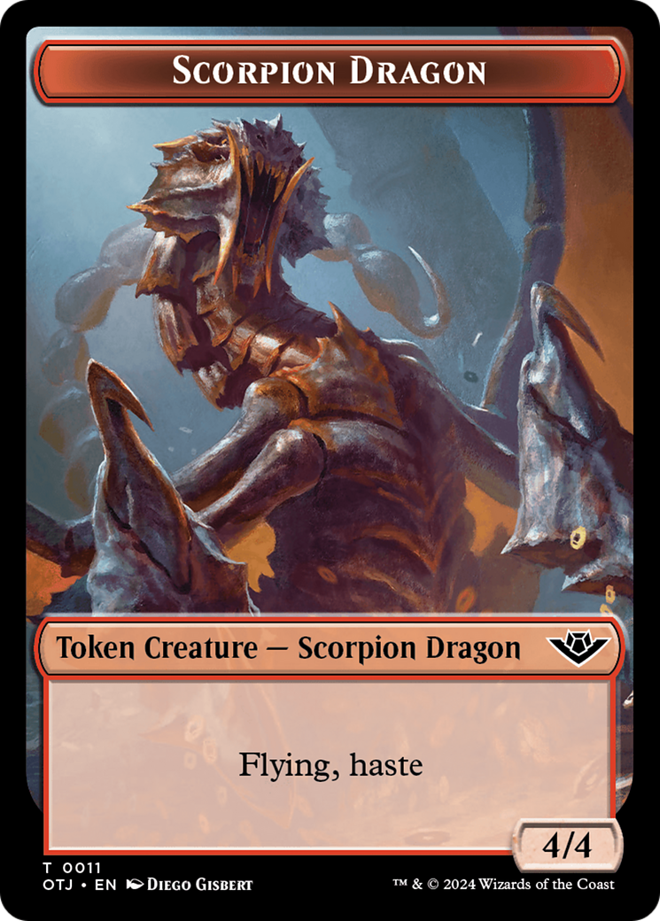 Scorpion Dragon // Plot Double-Sided Token [Outlaws of Thunder Junction Tokens] | PLUS EV GAMES 