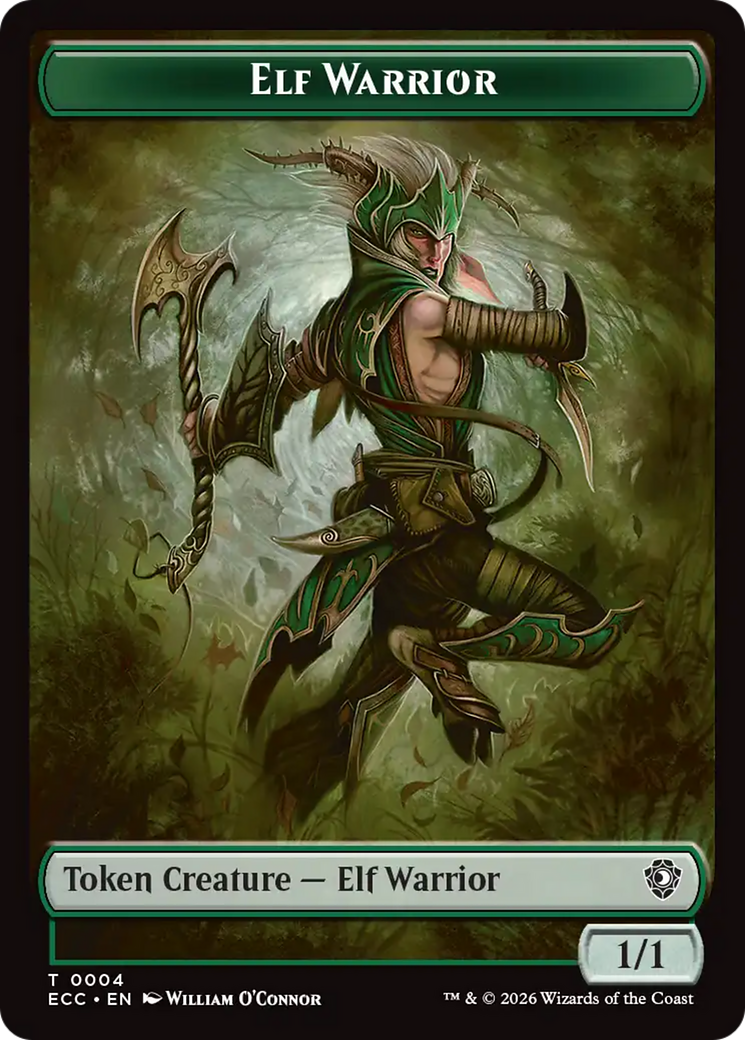 Elf Warrior (0004) // Plant (0005) Double-Sided Token [Lorwyn Eclipsed Tokens] | PLUS EV GAMES 