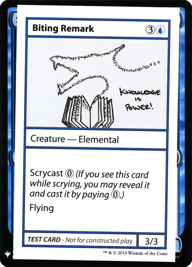 Biting Remark [Mystery Booster Playtest Cards] | PLUS EV GAMES 