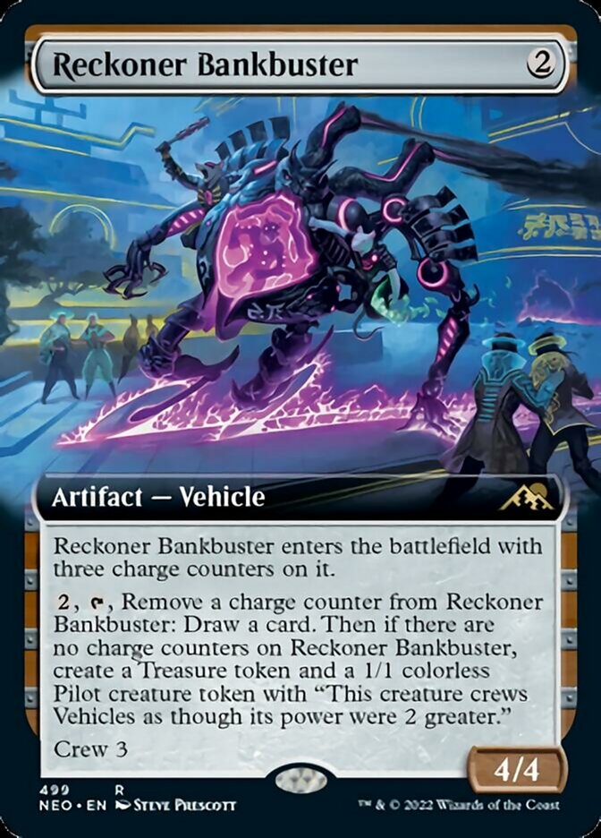 Reckoner Bankbuster (Extended Art) [Kamigawa: Neon Dynasty] | PLUS EV GAMES 