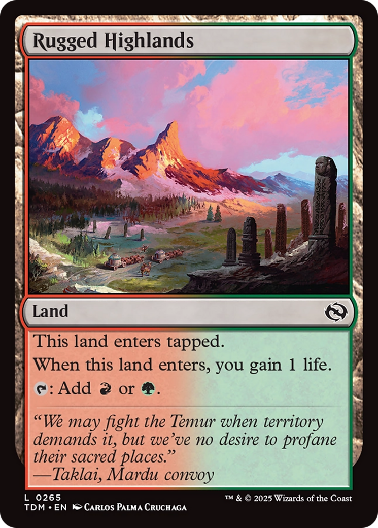 Rugged Highlands [Tarkir: Dragonstorm] | PLUS EV GAMES 