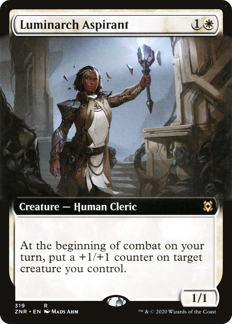 Luminarch Aspirant (Extended) [Zendikar Rising Extended Art]
