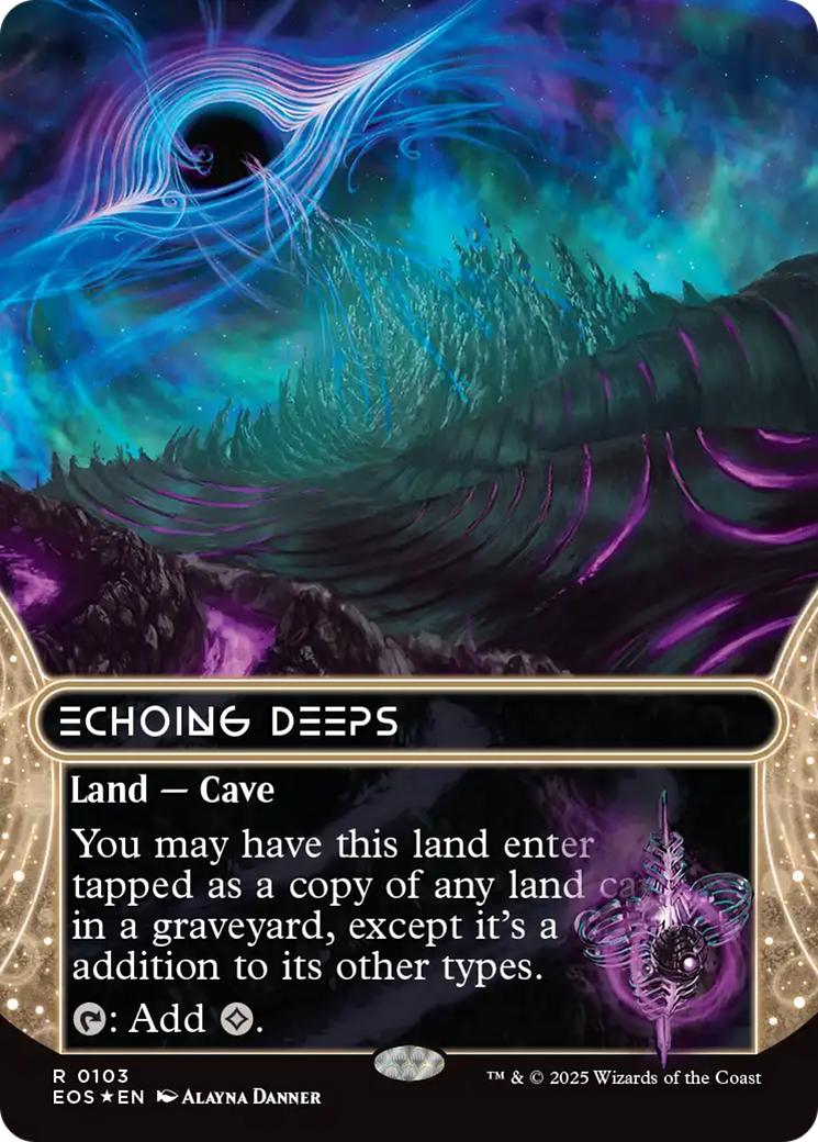 Echoing Deeps (0103) (Borderless) (Galaxy Foil) [Edge of Eternities: Stellar Sights] | PLUS EV GAMES 