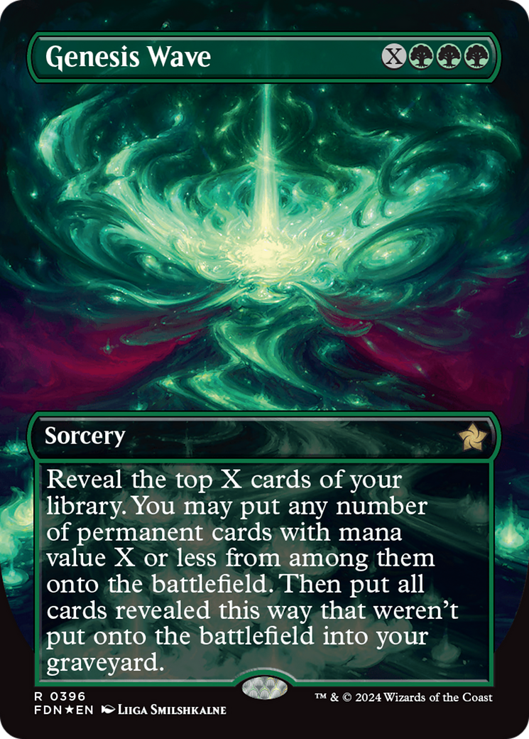 Genesis Wave (Borderless) (Mana Foil) [Foundations] | PLUS EV GAMES 