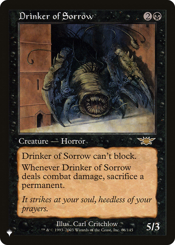 Drinker of Sorrow [The List] | PLUS EV GAMES 