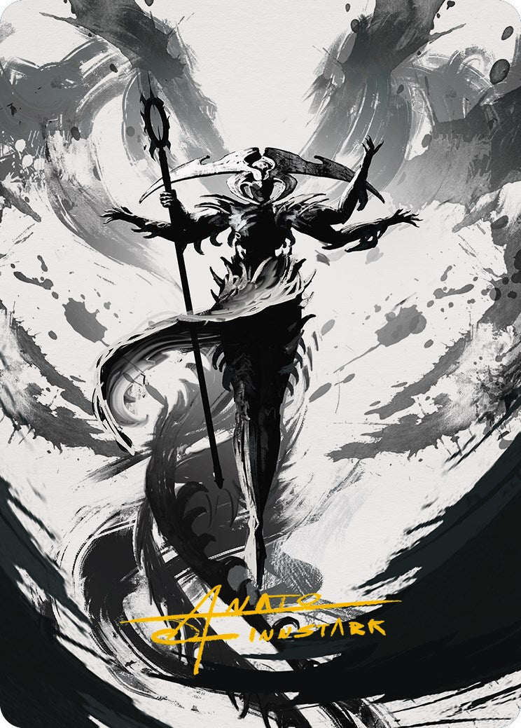 Atraxa, Grand Unifier 2 Art Card (Gold-Stamped Signature) [Phyrexia: All Will Be One Art Series] | PLUS EV GAMES 