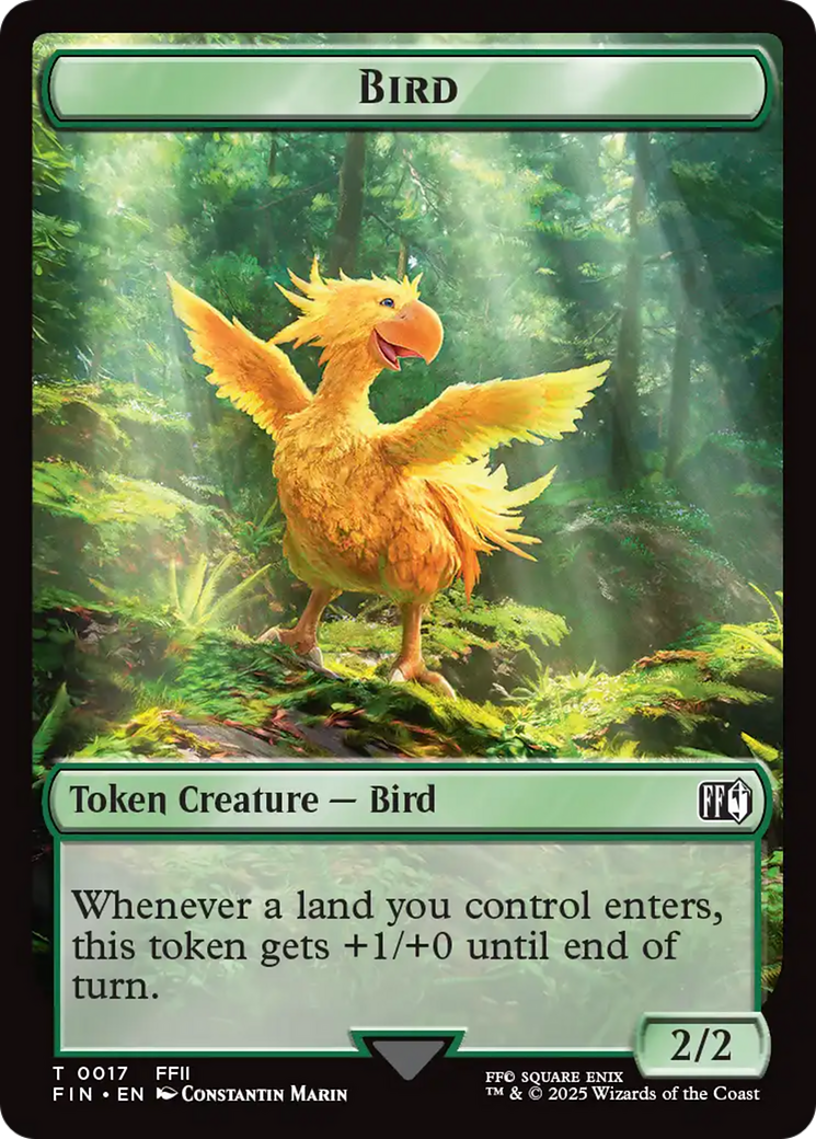 Hero (0008) // Bird (0017) Double-Sided Token [FINAL FANTASY Tokens] | PLUS EV GAMES 