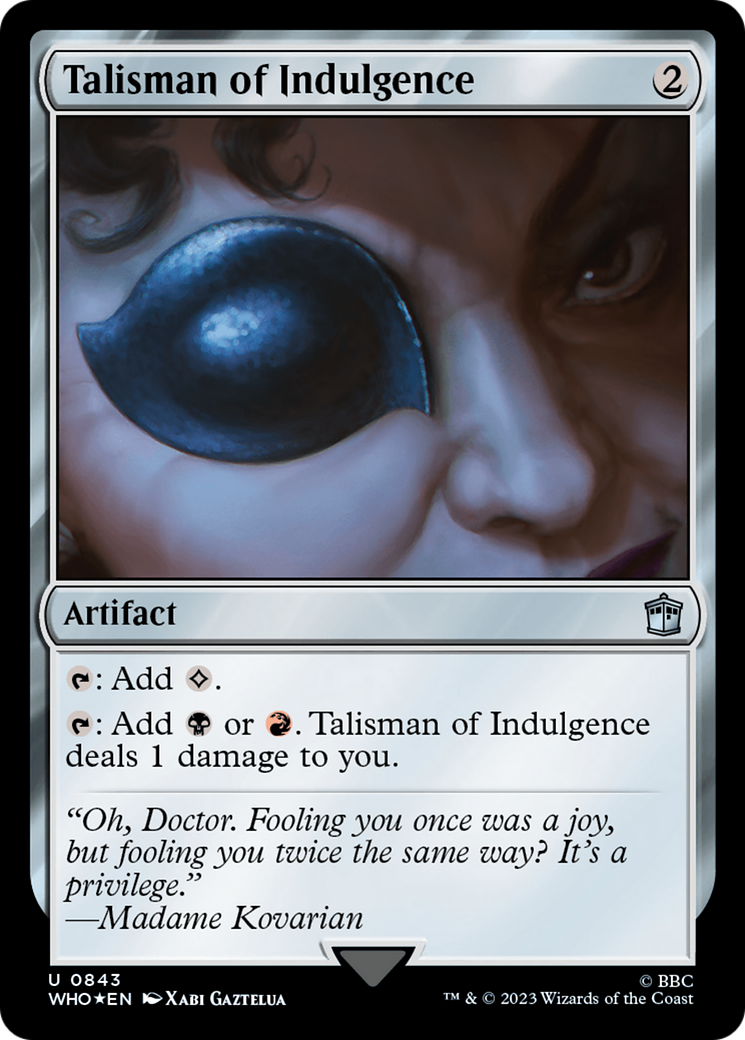 Talisman of Indulgence (Surge Foil) [Doctor Who] | PLUS EV GAMES 