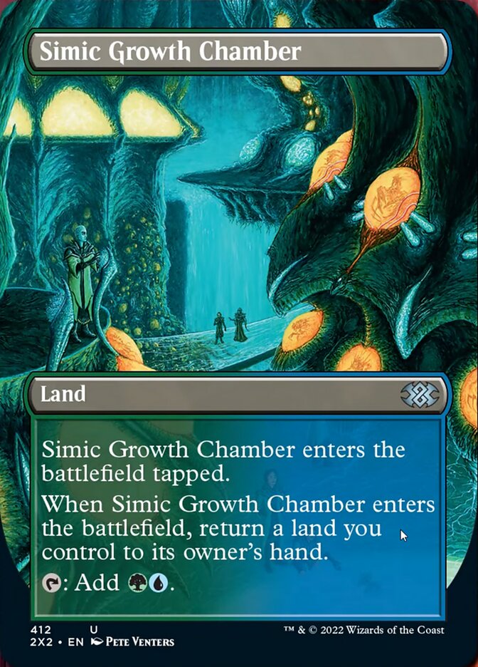 Simic Growth Chamber (Borderless Alternate Art) [Double Masters 2022] | PLUS EV GAMES 