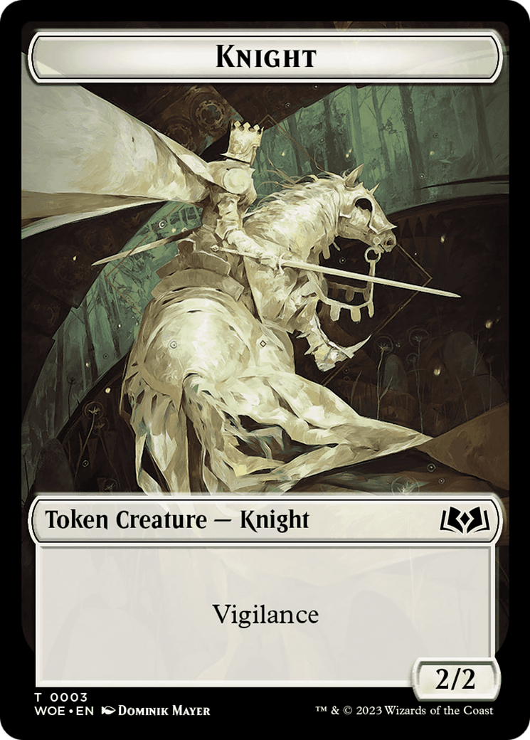 Knight // Food (0012) Double-Sided Token [Wilds of Eldraine Tokens] | PLUS EV GAMES 