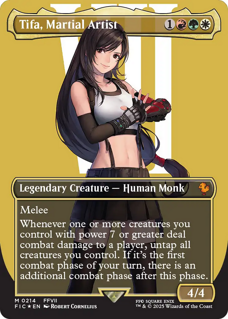 Tifa, Martial Artist (Borderless) (Surge Foil) [FINAL FANTASY Commander] | PLUS EV GAMES 
