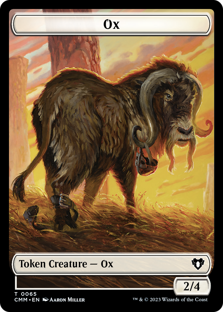 Phyrexian Golem // Ox Double-Sided Token [Commander Masters Tokens] | PLUS EV GAMES 