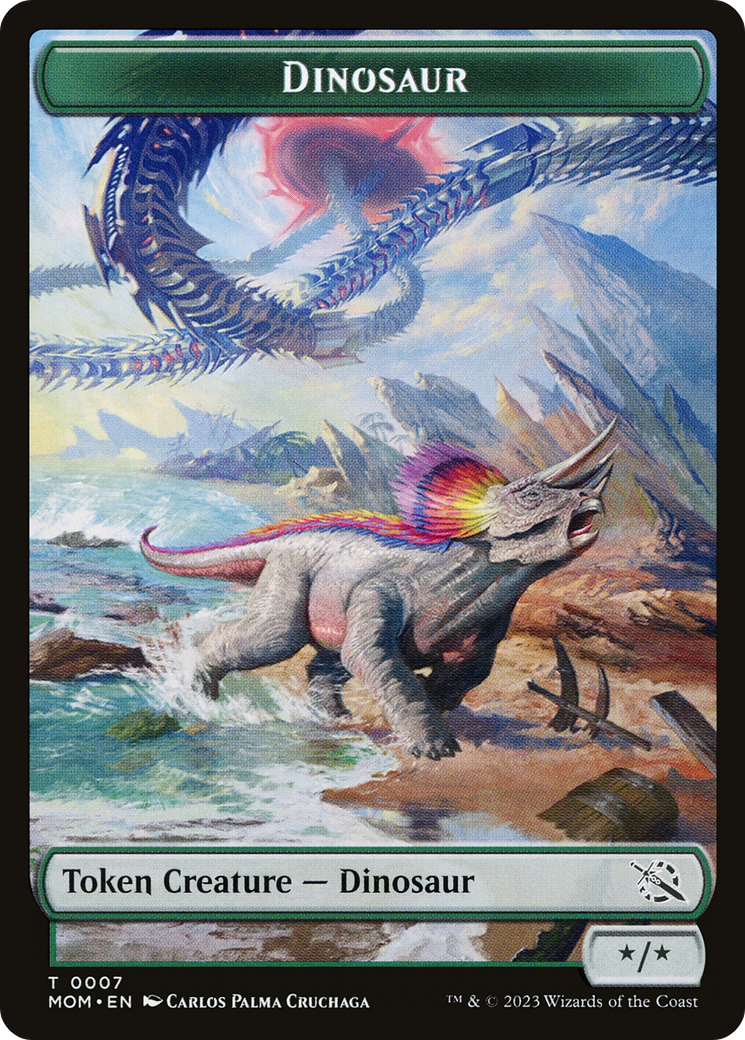 Treasure (20) // Dinosaur Double-Sided Token [March of the Machine Tokens] | PLUS EV GAMES 