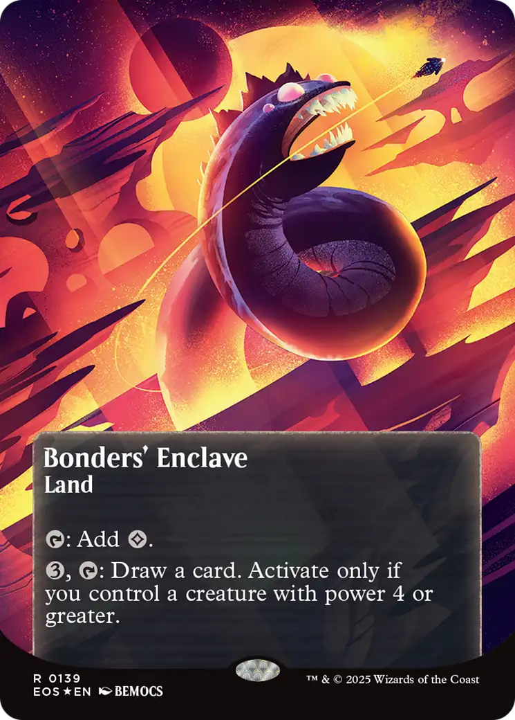 Bonders' Enclave (0136) (Borderless) (Galaxy Foil) [Edge of Eternities: Stellar Sights] | PLUS EV GAMES 