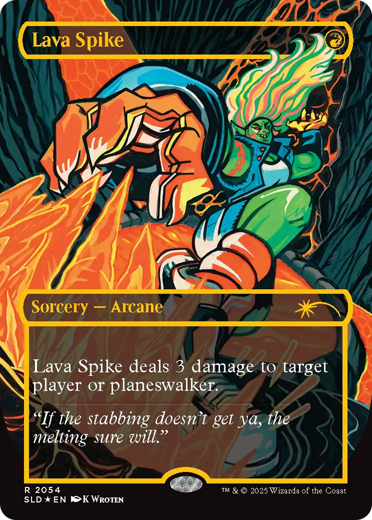 Lava Spike (2054) (Raised Foil) [Secret Lair Drop Series] | PLUS EV GAMES 
