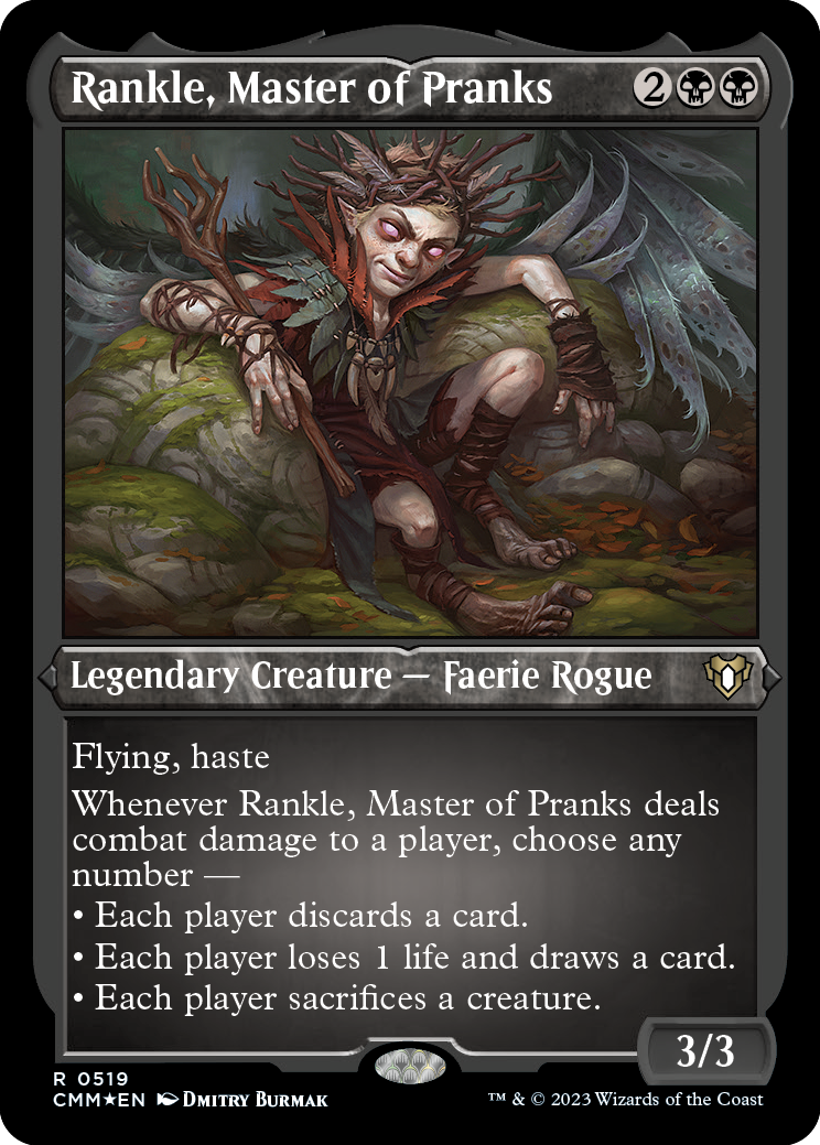 Rankle, Master of Pranks (Foil Etched) [Commander Masters] | PLUS EV GAMES 