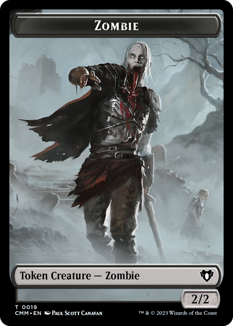 Zombie (0019) // Kor Soldier Double-Sided Token [Commander Masters Tokens] | PLUS EV GAMES 