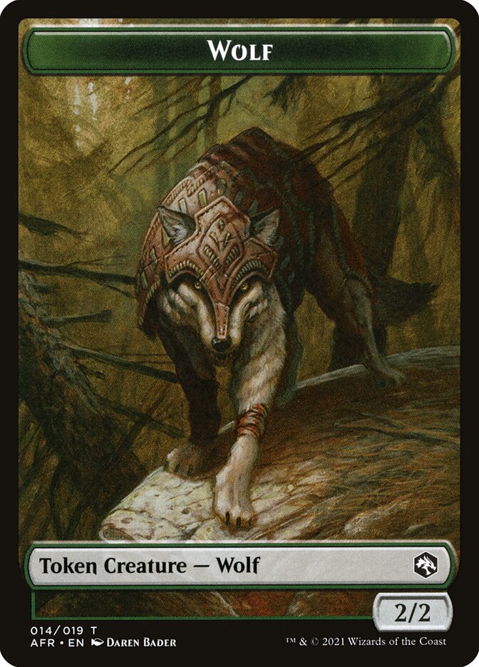 Wolf // Vecna Double-Sided Token [Dungeons & Dragons: Adventures in the Forgotten Realms Tokens] | PLUS EV GAMES 