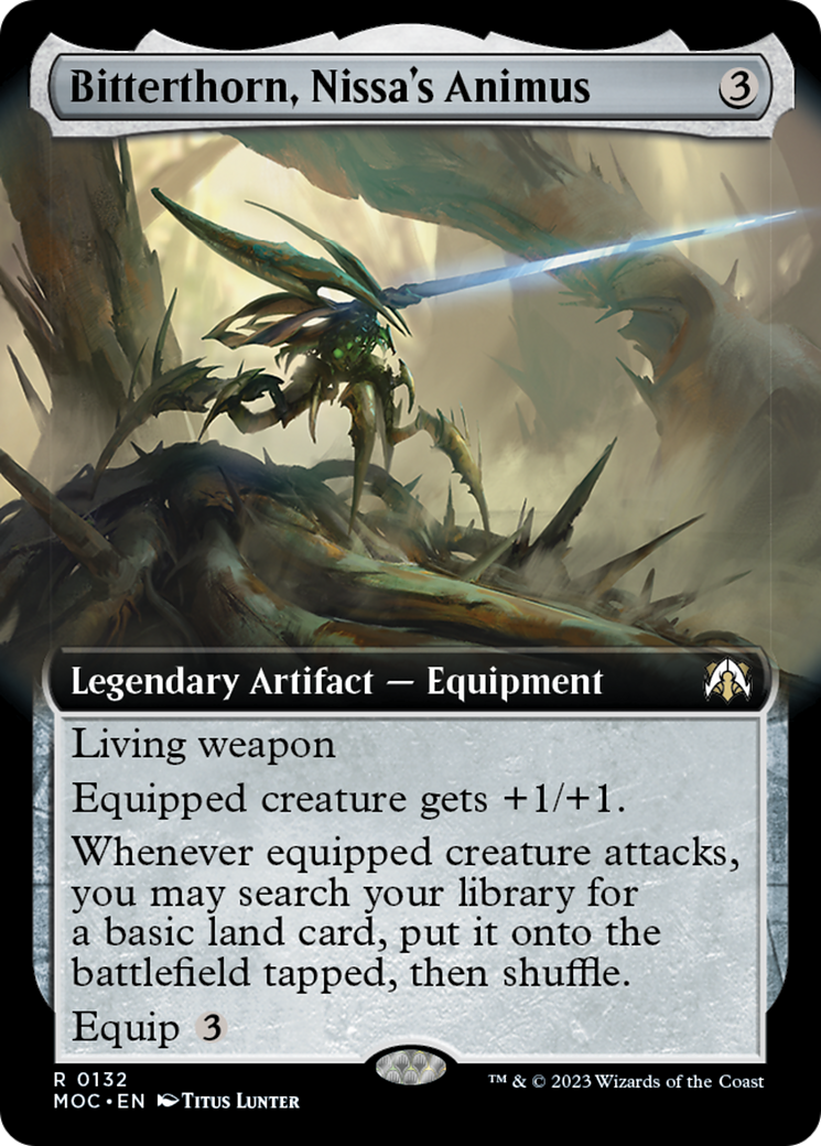 Bitterthorn, Nissa's Animus (Extended Art) [March of the Machine Commander] | PLUS EV GAMES 