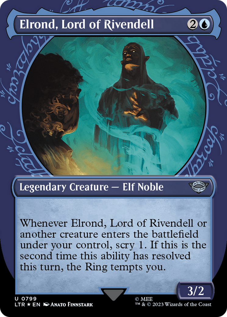 Elrond, Lord of Rivendell (Showcase) (Surge Foil) [The Lord of the Rings: Tales of Middle-Earth] | PLUS EV GAMES 