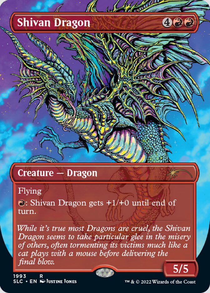Shivan Dragon (Borderless) [Secret Lair Countdown Kit] | PLUS EV GAMES 