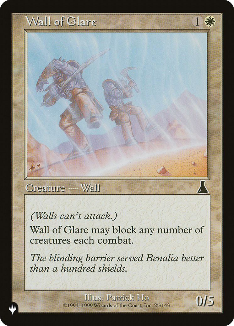 Wall of Glare [The List Reprints] | PLUS EV GAMES 