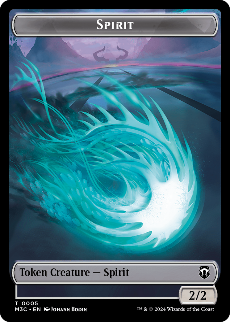 Eldrazi (Ripple Foil) // Spirit Double-Sided Token [Modern Horizons 3 Commander Tokens] | PLUS EV GAMES 