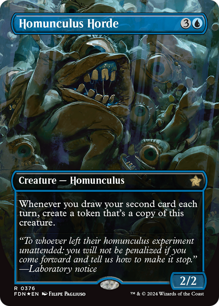 Homunculus Horde (Borderless) (Mana Foil) [Foundations] | PLUS EV GAMES 