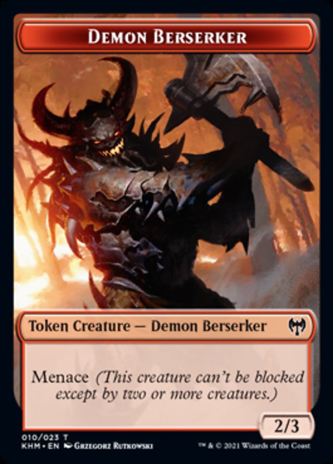 Demon Berserker Token [Kaldheim Tokens] | PLUS EV GAMES 